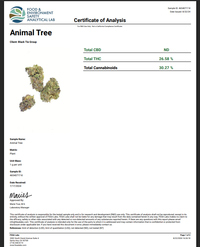 3.5G Animal Tree (Indoor) | THCA Flower