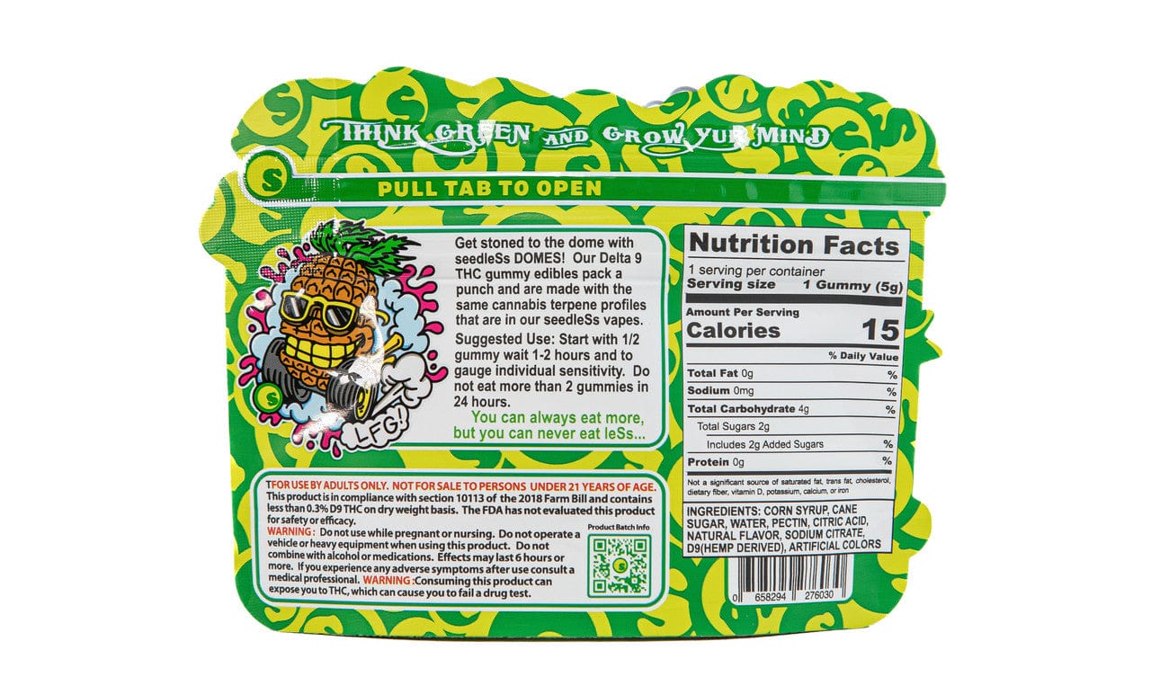 PINEAPPLE EXPRESS THC Delta-9 DOMES - 100MG (Hybrid-Infused Gummies)