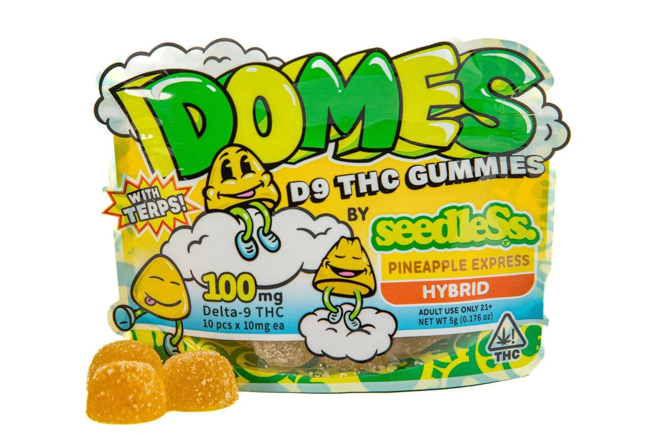PINEAPPLE EXPRESS THC Delta-9 DOMES - 100MG (Hybrid-Infused Gummies)